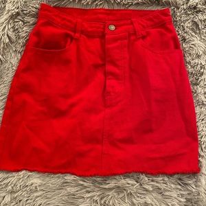 ❤️ L Galt red denim mini skirt ❤️